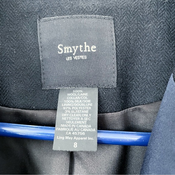 RARE Smythe 90s Tailored Wool Blazer Sz 8 - Picture 14 of 16